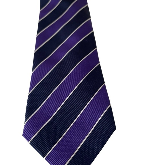 CharlesTyrwhitt Other - Charles Tyrwhitt Men’s 100% Silk Purple and Black Repp necktie London 58 inch
